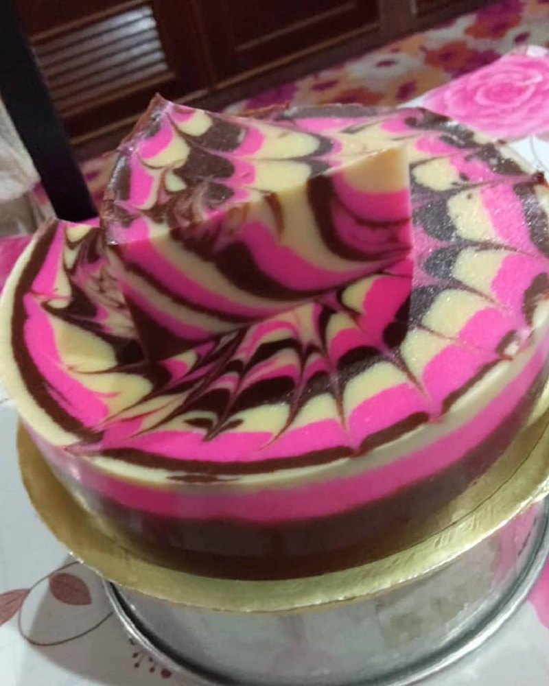 Resepi Puding Roti Marble Paling Mudah, Lazat dan Ringkas 2 puding marble