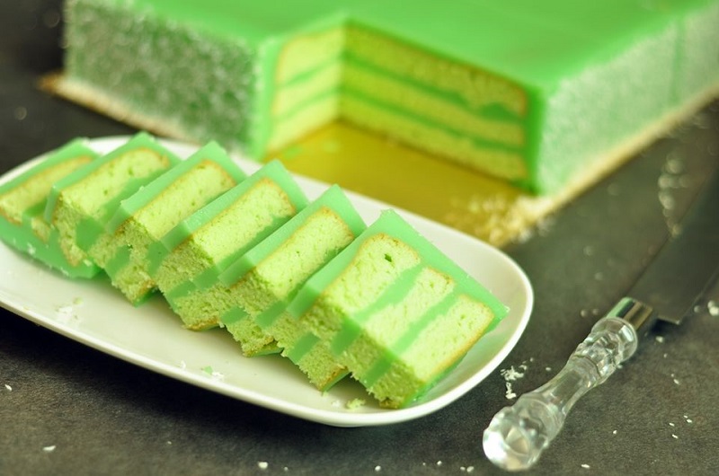 Resepi Kek Custard Pandan Layer Manis Buat Jatuh Cinta 3 kek pandan kastad 2