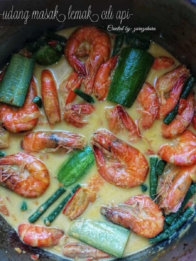 Resepi Udang Masak Lemak Cili Padi (Semudah ABC!) 2 udang-masak-lemak-cili-api