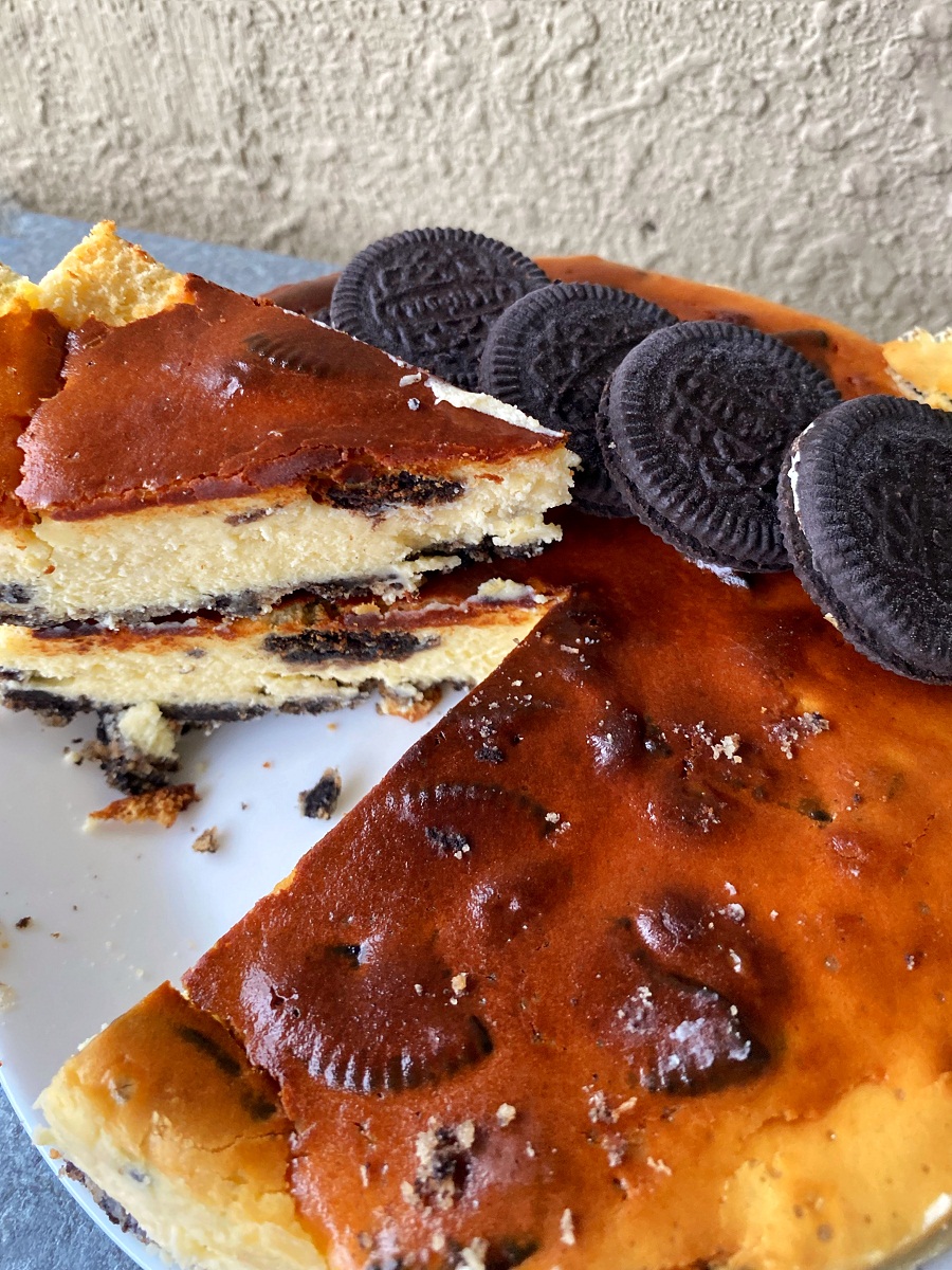 Resepi Baked Oreo Cheesecake (Ala Burnt Cheesecake 